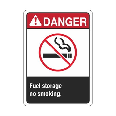 ANSI Danger Fuel Storage No Smoking Sign